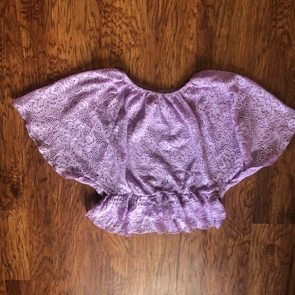 Purple sheer shirt